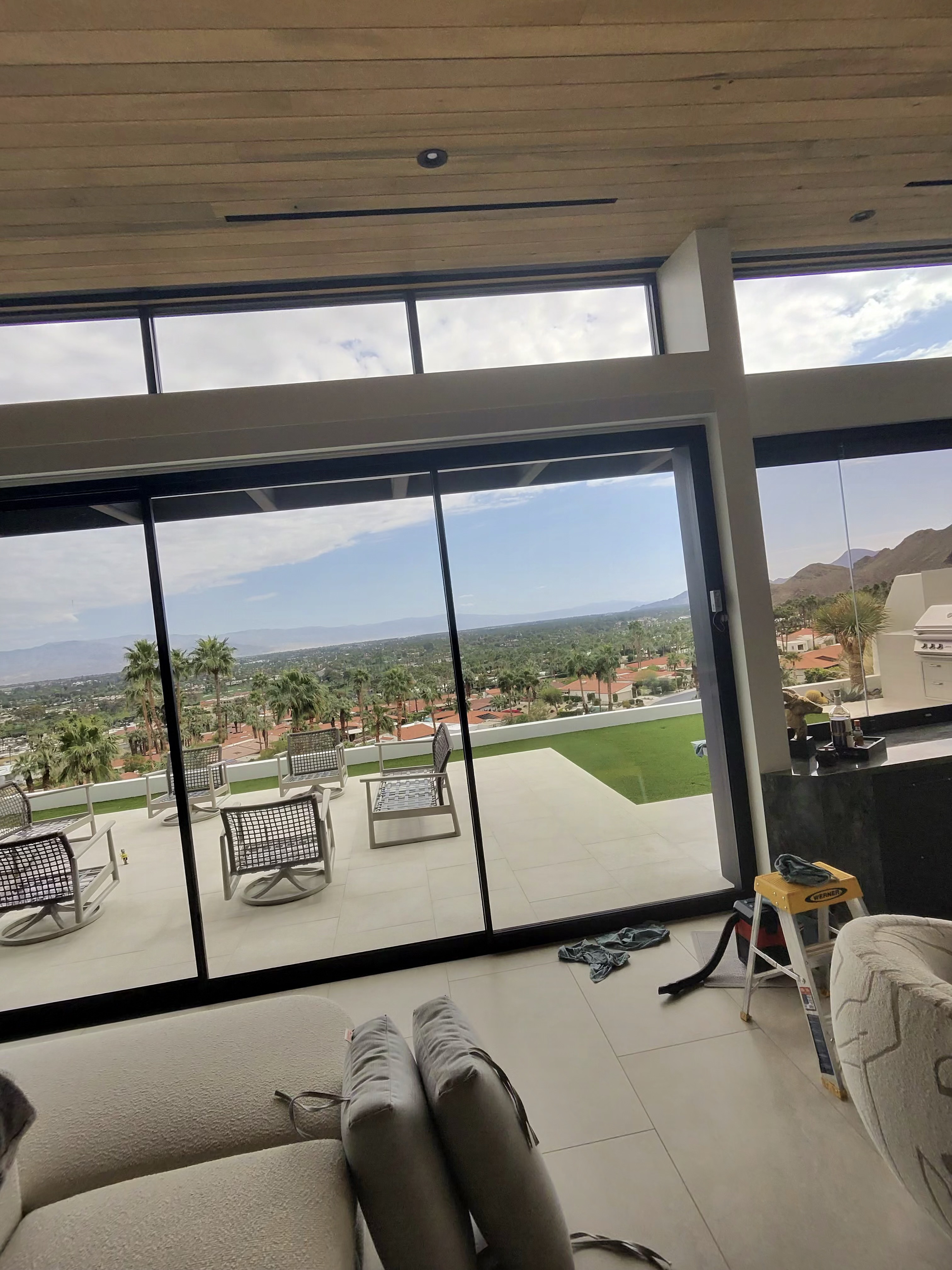 Clean windows with a desert patio view in Indio